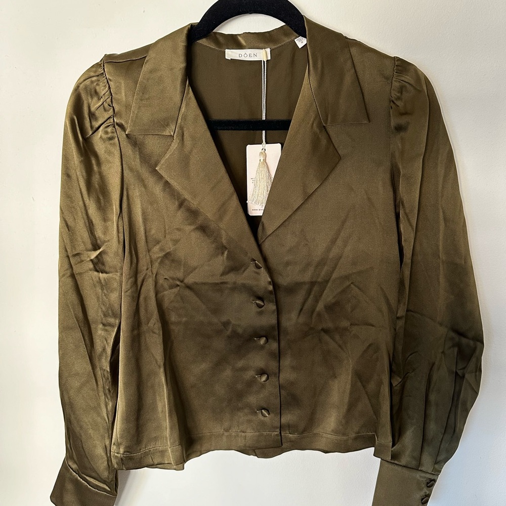 Dôen Juliana Top in Midnight Moss S - New With Tags